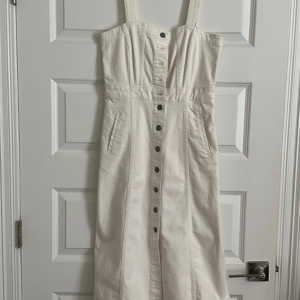 J Crew White Denim Dress